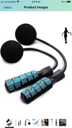 Ropeless Jump Rope, Training Cordless Jump Ropes with Weighted Ball for Fitness, Indoor Workout Adjustable Skipping Bod Rope for Men, Women, Kids