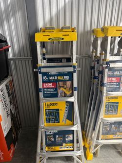 18 ft. Reach Aluminum 6-in-1 Multi Position Ladder with 375 lb. Load Capacity Type IAA Duty Rating