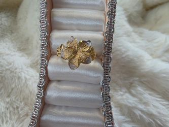 Anillo Flor Hawaiiana de 3 Flores 14KT