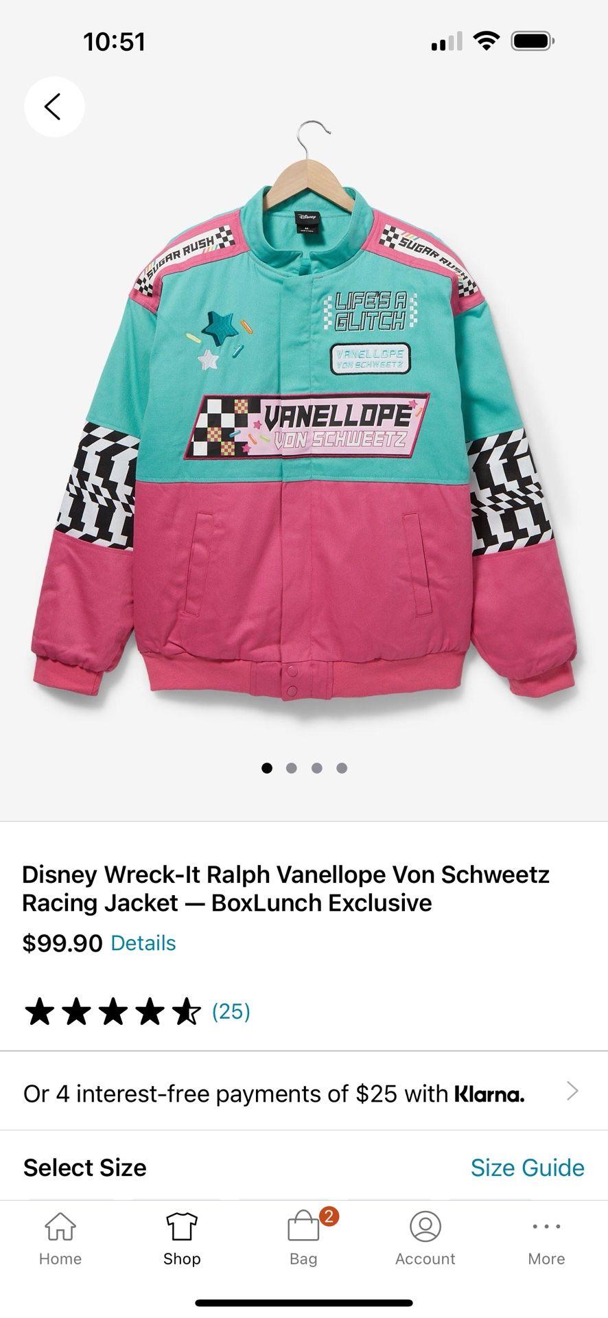 Disney Wreck-It Ralph Vanellope Von Schweetz Racing Jacket - BoxLunch Exclusive