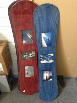 Snowboard picture frame