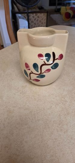 Vintage Puritan slip ware art pottery vase