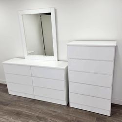 Dresser Whit Mirror And Chest - Cómoda Con Espejo Y Gavetero 