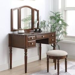 Brand New 3 PC Cherry Vanity Set