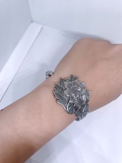 Steel Old Fashioned Cuff Bracelet
