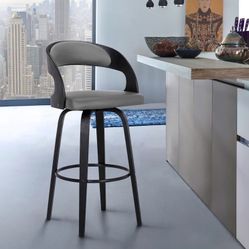 Two Pensacola Mid-century Swivel Counter Height Bar Stools