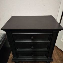 Side Table/Night Stand With 3 Drawers