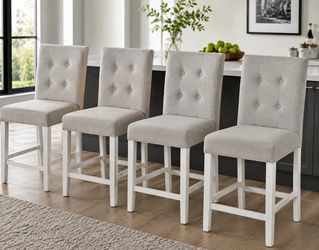 Grey Fabric Counterheight Stools