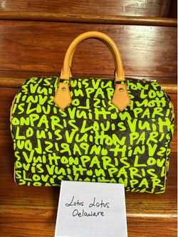 Louis Vuitton Limited Edition Speedy 30 Graffiti Green