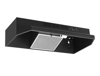 Under Cabinet Range Hood 30 inch, 400 CFM Ducted/Ductless
2-speed fan, rocker switch, 3 venting configs, ducted/ductless kitchen ventilation, Black Po