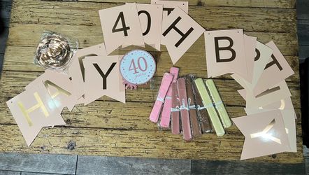 Happy 40th Birthday Sign + Extra