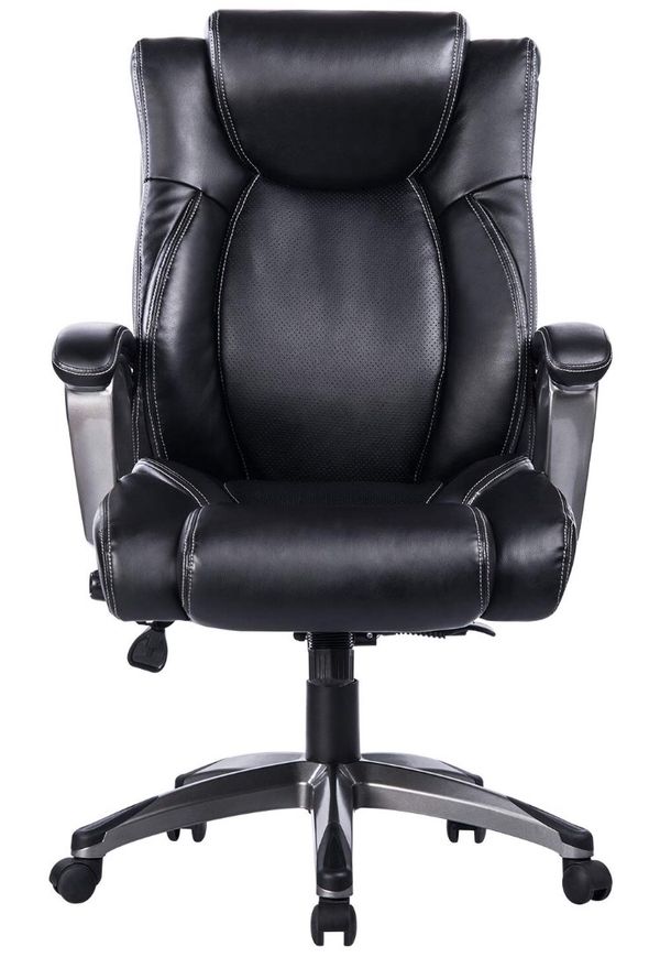 Bonded Leather Memory Foam Office Chair Adjule Lumbar Support Bonded Leather Memory Foam Office Chair Adjule Lumbar Support And Tilt Angle High Back Executive Computer Desk Thick Padding For Co