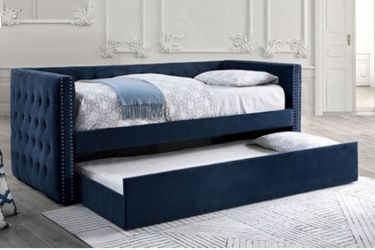 Brand New Blue Twin Size Daybed w Trundle Bed