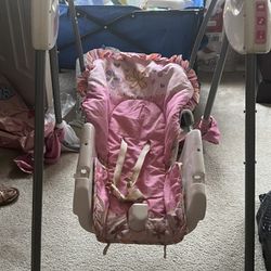 Pink Fisher Price Power Plus Swing.