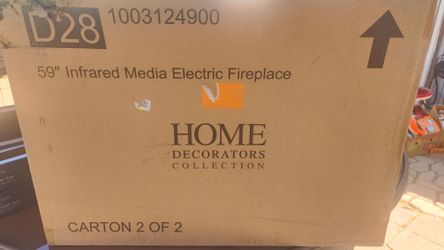 Home Decorators Collection 59" Infrared Media Electric Fireplace Console - Open Box