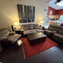 Sectional Sofa, Love Seat & Recliner