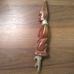 Vintage Wood Hand-carved African Bottle/Can Opener