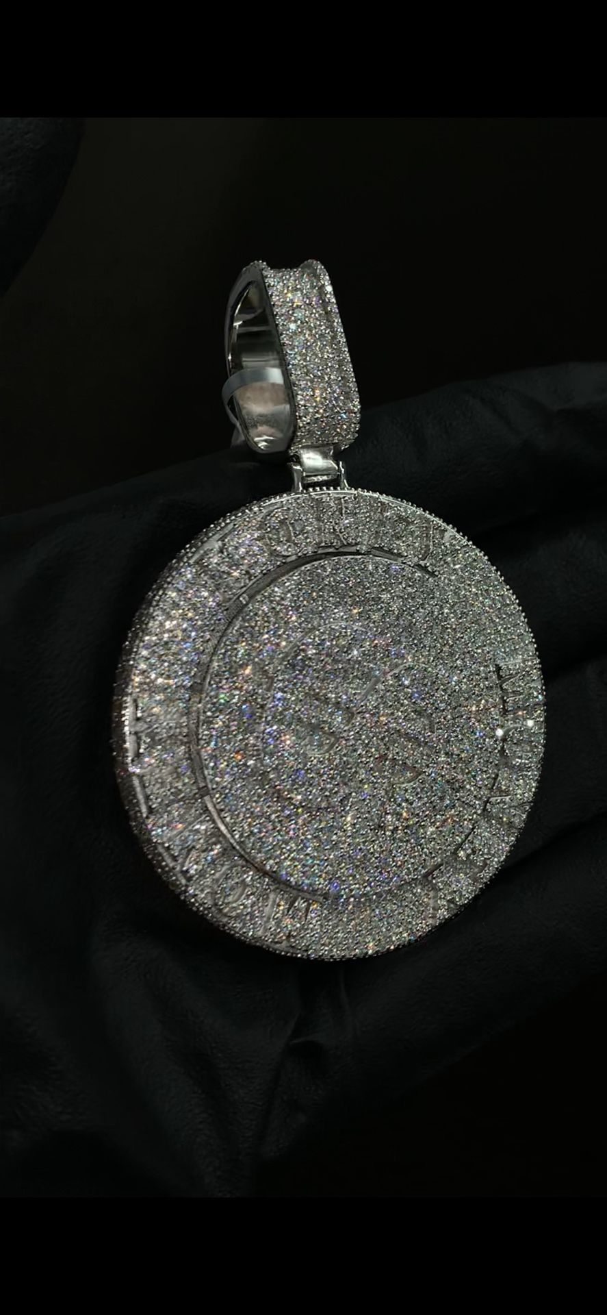 925 Silver Moissanite Diamond Pendant