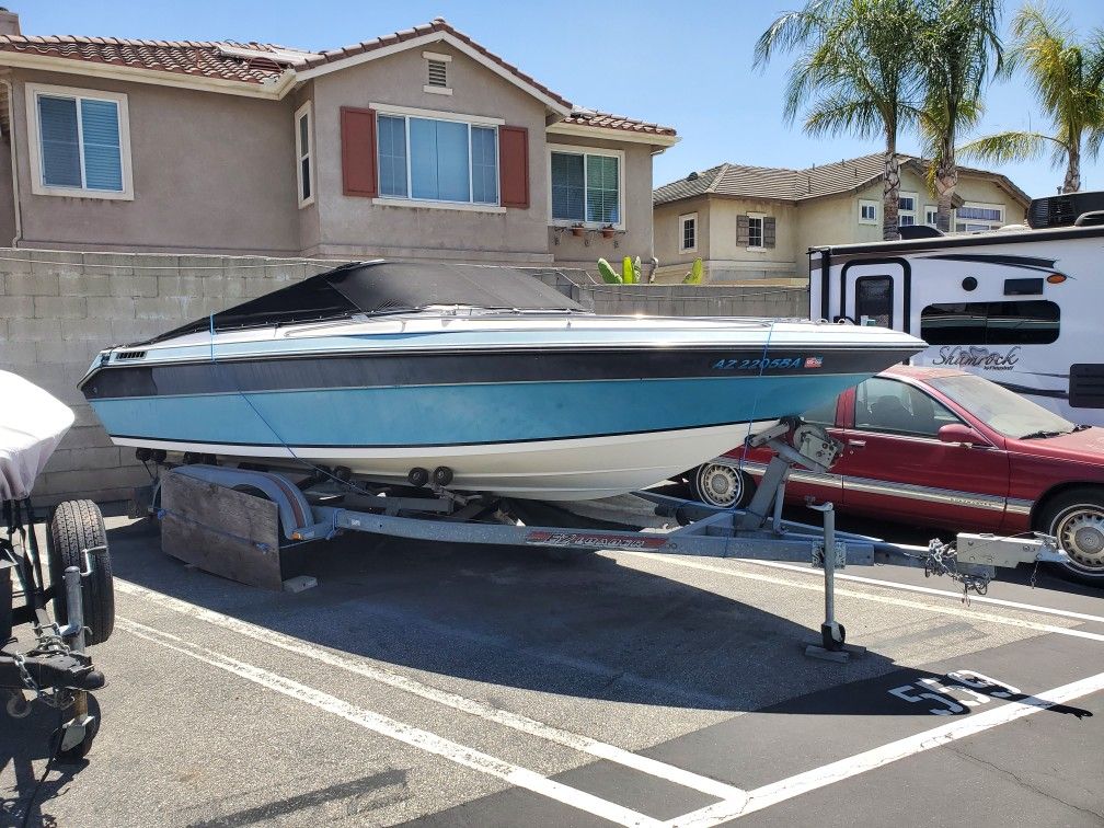 1989 mirage 21' open bow boat selling today