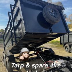 New 12ft Long Hydraulic Dump Trailer 