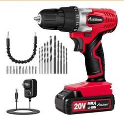 AVID POWER 20V Cordless Drill Set for Home DIY & Beginner Projects