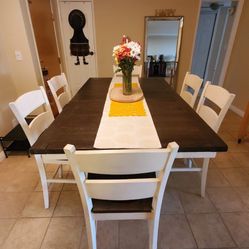 Farmhouse Wood Dining Table 