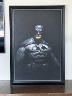 Batman The Dark Knight Original Comic Painting Framed