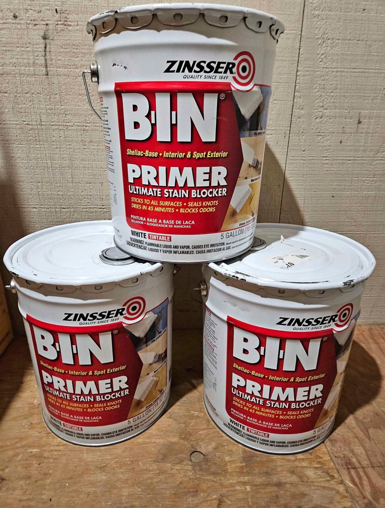 Zinsser BIN Shellac Primer 5 Gallon