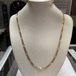 14K Yellow Gold Figaro Chain (20”) 18.4 Grams 
