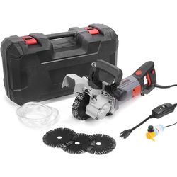 XtremepowerUS Wall Chaser Cutting Machine Wall Concrete Grooving Cutting w/Water Line Dust Port Infrared Sighting (Slotting Machine)61066/1