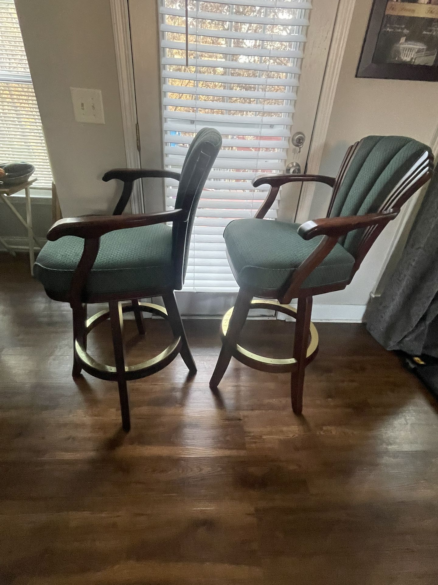 Pair of Vintage-Style Swivel Barstools