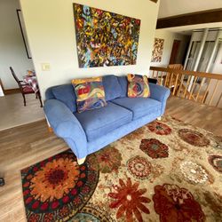 Red and blue sofa set!! 