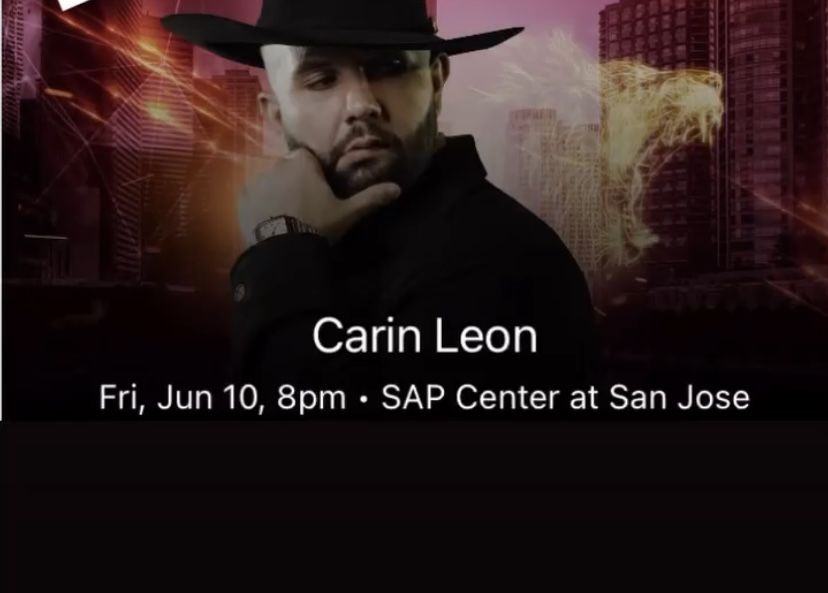 Carin Leon One Ticket/1 Boleto Section 128
