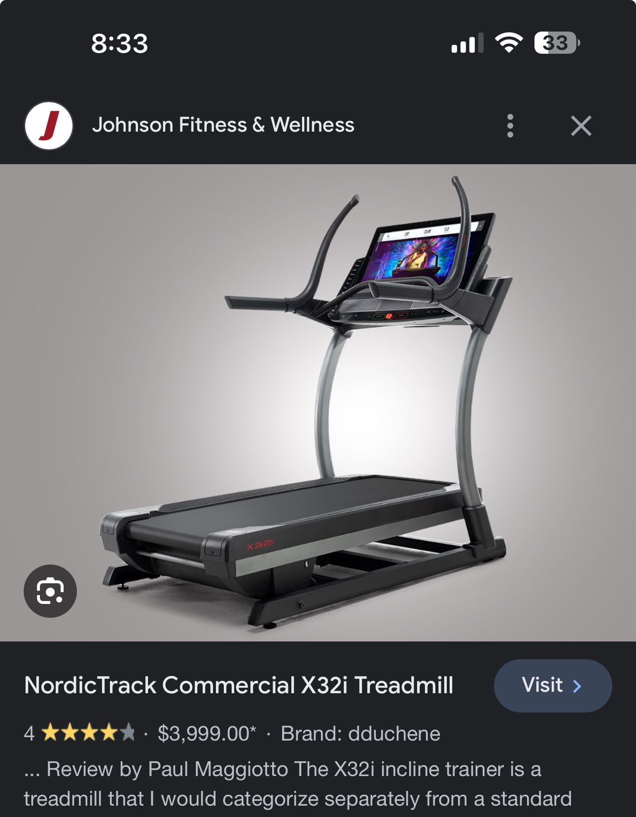 Nordictrack Treadmill New!!!