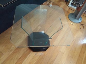Glass side table