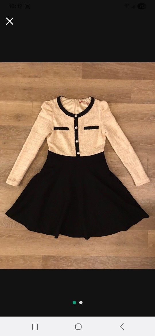 NEW French Paris Luxury Elegant Brand Style Tweed Dress