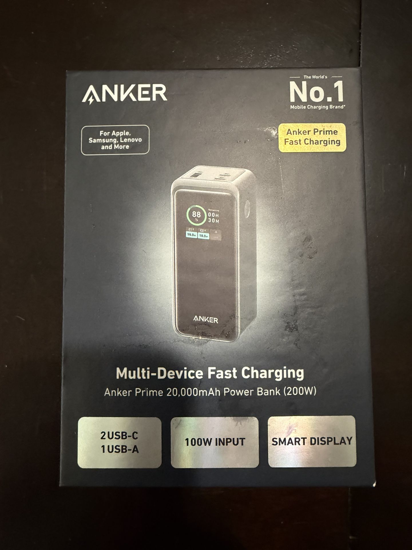 Anker Power Bank 20,000mAh 200W (Open Box)