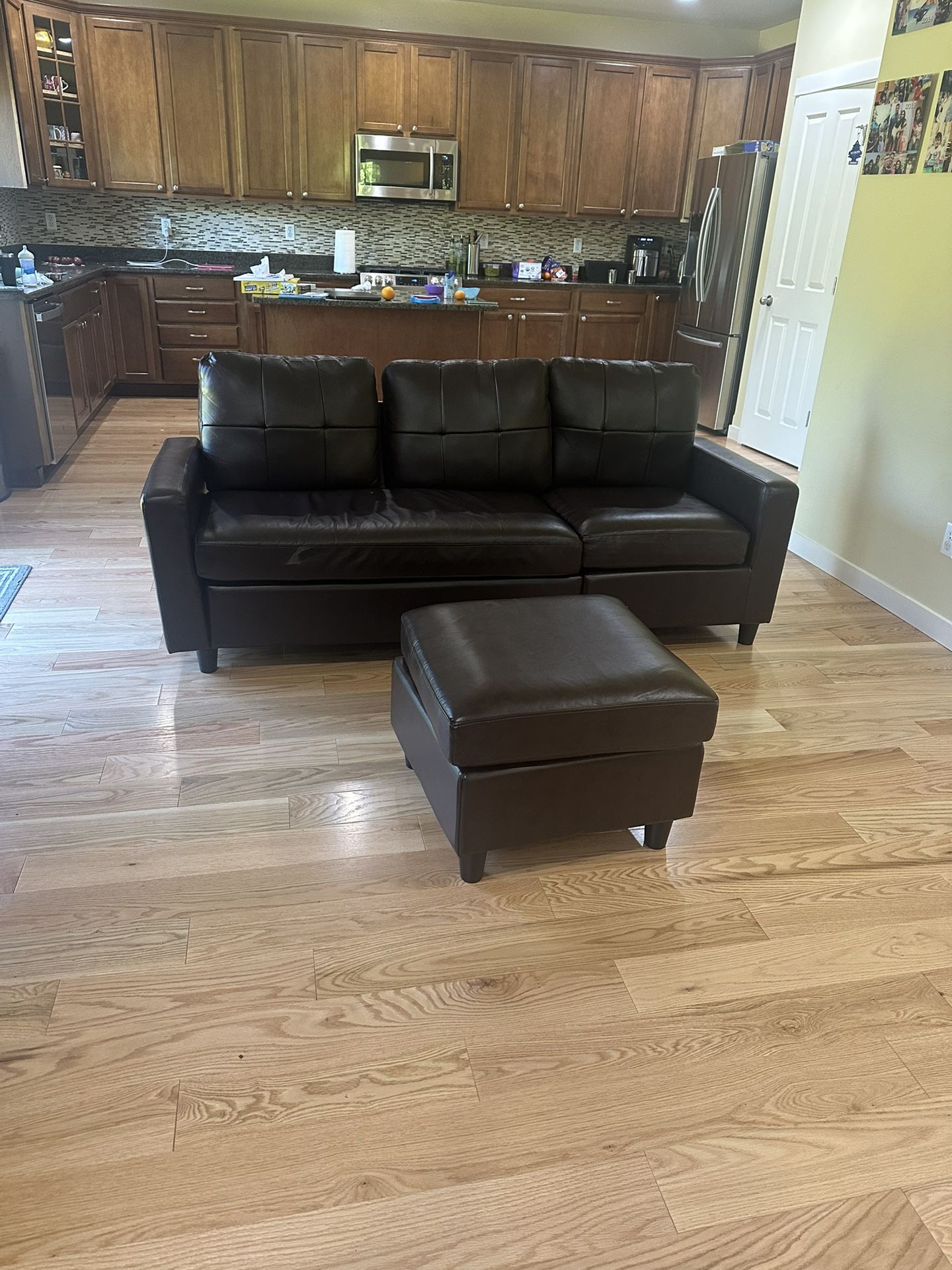 Faux Leather Portable Sofa