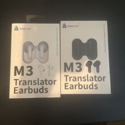 M3 Translator Earbuds Black And White Set