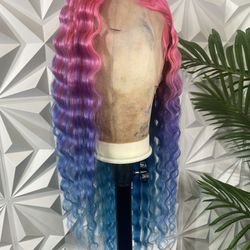 13*6 Custom Colored Unicorn Frontal Wig Free Install
