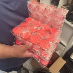 Red Mini Sample Jars