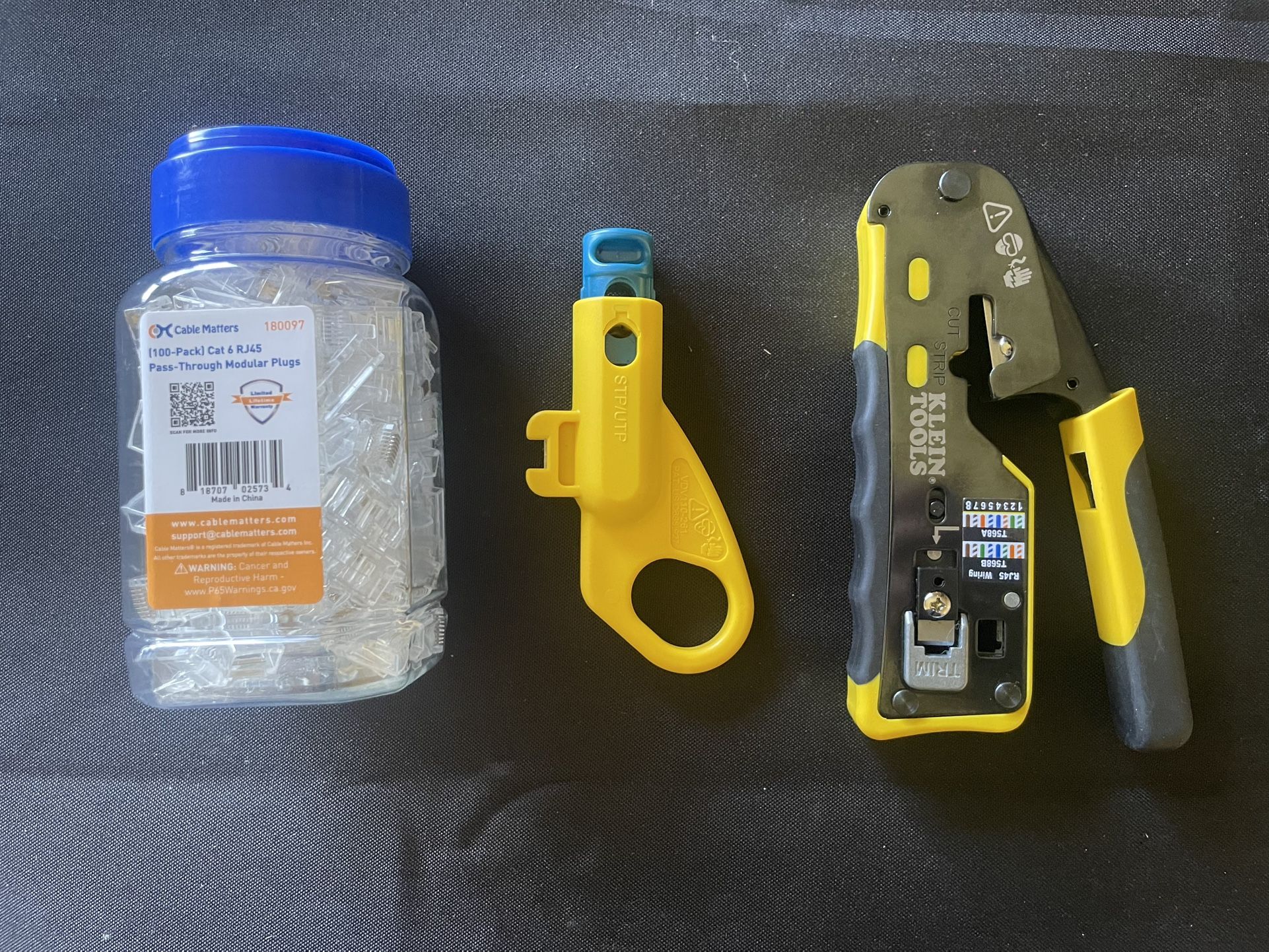 Klein Tools VDV226-110 Ratcheting Modular Data Cable Crimper w/extras