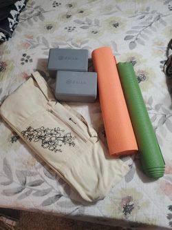 Yoga Bag By Gaiam! Bag With 2 Yoga Mats and 2 yoga bricks 