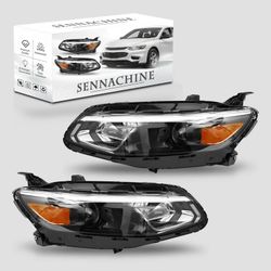 Pair Headlights Headlamp Assembly For 2016-2018 Chevrolet Malibu Left and Right
