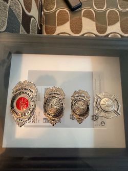 Perdenales fire department framed art