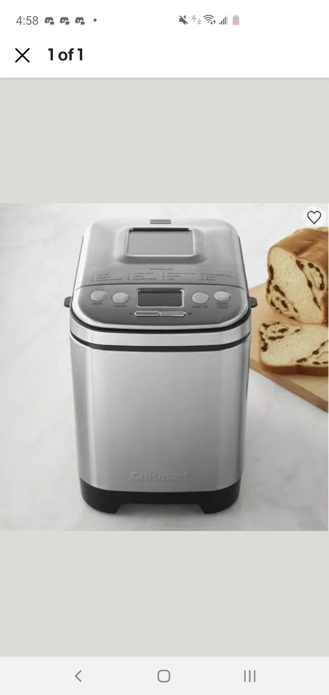 Cuisinart bread maker cbk-110 brand new in box comes with receipt