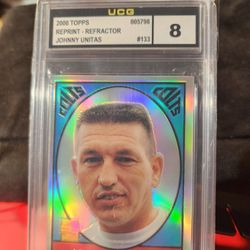 2000 JOHN UNITAS TOPPS CHROME REFRACTOR #R11 UCG 8 COLTS HOF UCG NM-MT 8