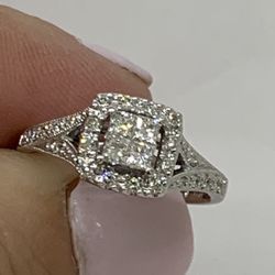 Brand New Real Diamond And Real 14kt Gold Engagement Ring