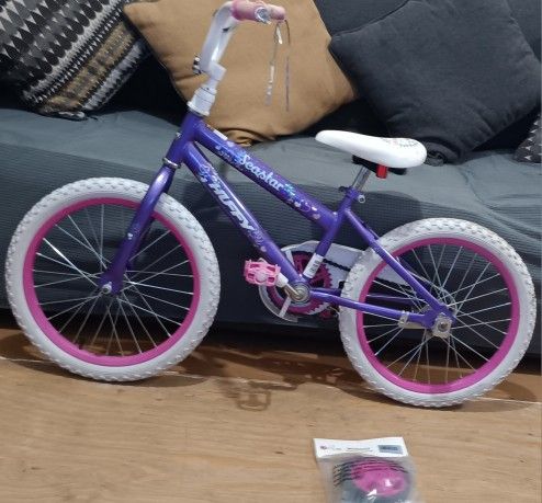 HUFFY GIRLS 16INCH BIKE WITH TRAINING WHEELS 