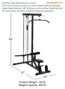 Lat Pull-down / Tricep Push-down / Low Row plate loaded machine